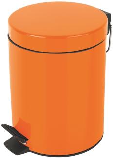 Spirella Kosmetikeimer "Sydney Orange" Mülleimer Treteimer Abfalleimer - 3 Liter – mit herausnehmbaren Inneneimer