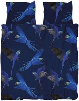 Snurk Blue Parrot Bettbezug – 140 x 200/220 cm Blau