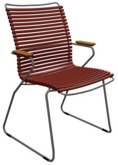 Outdoor Stuhl Click hohe Rückenlehne paprika