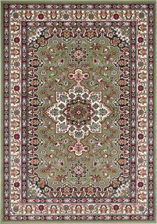 Orientalischer Kurzflor Teppich Parun Täbriz Grün - 80x150x0,9cm