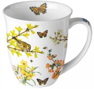 Ambiente Luxury Paper Products Becher Sommer Porzellan Tasse - Mug Blumen Frühling Kollektion, Herbst - Pflanzen Tee/Kaffee - Ideal Als Geschenk