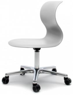 Bürostuhl und Praxisstuhl Pro 6 - unsere Topseller granitgrau/Aluminium mit PRO-Matic ohne Armlehne ohne Sitzkissen