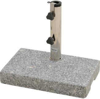 Schirmständer-Platte >Granit< in silber, Edelstahl, Granit - 45x7,5x28cm (BxHxT)