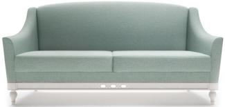 Casa Padrino Luxus Jugendstil 3er Sofa Mintgrün / Weiß 185 x 90 x H. 96 cm - Luxus Qualität