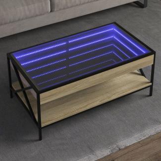 Couchtisch mit Infinity-LED Sonoma-Eiche 90x50x38 cm 847708