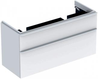 Geberit SMYLE SQUARE Waschbeckenunterschrank für Doppelwaschtisch 118,4 cm breit, Weiß
