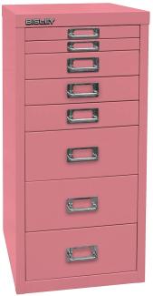 BISLEY MultiDrawer, 29er Serie, DIN A4, 8 Schubladen, Metall, 601 Pink, 38 x 27. 9 x 59 cm