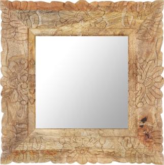 Spiegel Mango Massivholz, 50 x 50 cm
