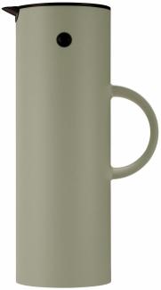 Stelton Isolierkanne EM77, Thermokanne, Kaffeekanne, Kunststoff, Glas, Soft Moss, 1 L, 995-1