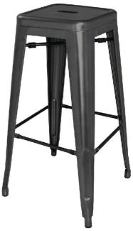 Bolero Bistro hohe Bistrobarhocker aus Stahl in schwarz (4 Stück)