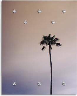 Queence Garderobe - "Batu" Druck auf hochwertigem Arcylglas inkl. Edelstahlhaken und Aufhängung, Format: 100x120cm