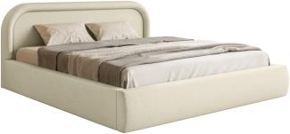 Selsey RUVI - Polsterbett mit Lattenrost und Stauraum, Beige, 160x200 cm