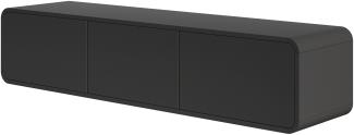 Selsey Oro - TV-Hängeboard mit 3 Schubladen, schwarz, 154 cm