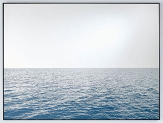Casa Padrino Luxus Wandspiegel Meer Blau / Schwarz 120 x 2 x H. 90 cm - Rechteckiger Spiegel mit Metallrahmen - Luxus Möbel