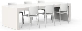 One To Sit 7-teilige Sitzgruppe Sera Base Aluminium weiß 260x100 cm