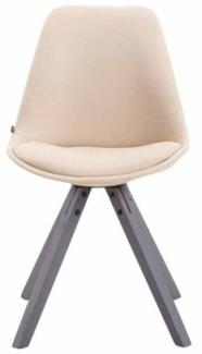 Besucherstuhl Toulouse Stoff Square grau creme