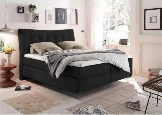 Boxspringbett 180x200 cm MALIBU-09 in Trinity 16 black