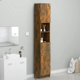 Badezimmerschrank Räuchereiche 32x25,5x190 cm Holzwerkstoff