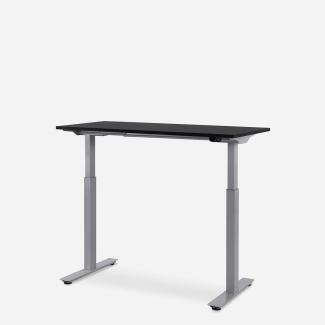 120 x 60 cm WRK21® SMART - Sorano Eiche Dunkelbraun / Grau elektrisch höhenverstellbarer Schreibtisch