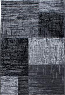 Kurzflor Teppich Pago rechteckig - 160x230 cm - Schwarz