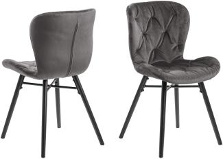2x Bali Esszimmerstuhl grau Stuhl Set Esszimmer Stühle Möbel Küchenstuhl Küche