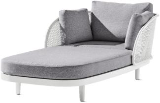 Sieger Daybed Samoa Loungemöbel für den Garten, Aluminium Hellgrau 117 x 71 x 210 cm