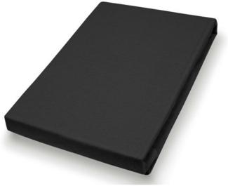 Hahn Haustextilien Jersey-Spannlaken Basic Größe 90-100x200 cm Farbe schwarz