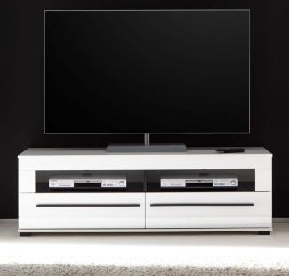 TV-Lowboard Design-D in Hochglanz weiß 140 x 47 cm