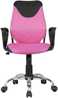 KADIMA DESIGN Kinderschreibtischstuhl DAVOS Nylon - höhenverstellbarer Ergonomie-Stuhl für Kinder & Jugendliche, elegant & strapazierfähig. Farbe: Rosa