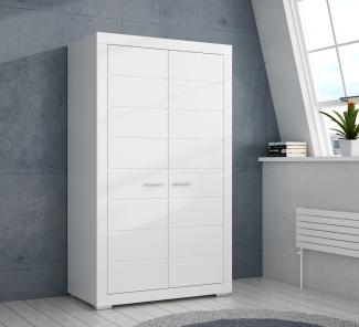 Forte 'SNOW' Kleiderschrank, weiß matt, 115 cm