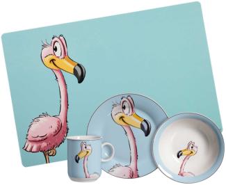 Ritzenhoff & Breker HAPPY ZOO Kindergeschirr + Tischmatte Flamingo