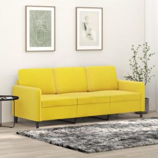 vidaXL 3-Sitzer-Sofa Gelb 180 cm Samt