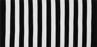Outdoor Teppich schwarz-weiß 80 x 150 cm Streifenmuster Kurzflor TAVAS