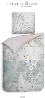 Heckett & Lane Cotton Bettwäsche 135x200 Darian Dreamy Jeans Sterne rosa blau