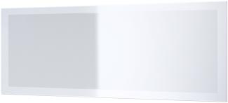 Vladon Spiegel Lima, Wandspiegel mit Rahmen im modernen Stil, Weiß Hochglanz (139 x 55 cm)