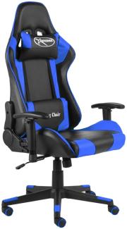 vidaXL Gaming-Stuhl Drehbar Blau PVC [20490]