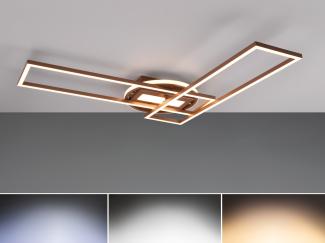LED Deckenleuchte TWISTER Coffee dimmbar, Lichtfarbe einstellbar, 90cm lang
