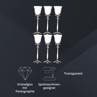 Peill+Putzler Germany 6er Set Likörkelche, 60 ml Volumen, mit Pantographie, Kristallgläser mit einem eleganten Design, Gläser für Wasser, Saft & Cocktail, Trinkgläser