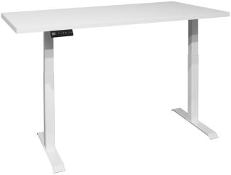 Schreibtisch höhenverstellbar elektrisch Edithe 200x100 weiß/weiß matt lack 14246-200100