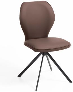 Niehoff Sitzmöbel Colorado Trend-Line Design-Stuhl Eisengestell - Polyester - 180° drehbar Atlantis havanna braun