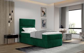 Arco 90x200, Boxspring Bett, Dunkelgrün