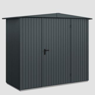 Hörmann Ecostar Aktionsangebot Metall-Gerätehaus Trend mit Satteldach Typ 1, 108 x 238 cm , anthrazitgrau, 2,6 m²,1-flüglige Tür