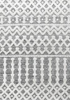 Hochflor Teppich Pepe rechteckig - 280x370 cm - Grau