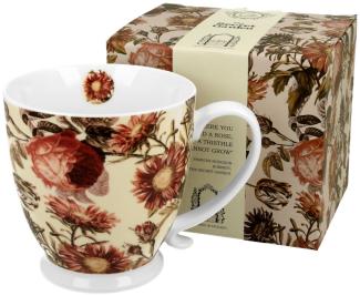 DUO FLORAL Jumbobecher 480 ml PEONY mit Fuß, New Bone China Porzellan