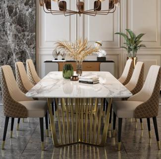 Luxus Tische Esszimmer Tisch Metall Esszimmertisch Moderner Möbel Gold Edelstahl