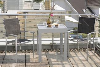 YOURSOL by Merxx Balkon Set 2 Personen mit Balkontisch ausziehbar 65 - 130 x 65 cm, Gartenmöbel Set