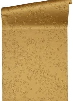 Versace Designer Tapete Barock Blumen 935853 Gold - Satintapete mit elegantem Muster - Hochwertige Qualität