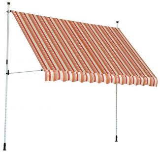 TrendLine Balkon-Markise 3 x 1,3 m orange-weiß gestreift