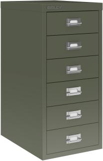 Bisley MultiDrawer™, 29er Serie, DIN A4, 6 Schubladen, Farbe olivgrün