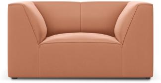 Micadoni Samtstoff Sessel Ruby | Bezug Pink | Beinfarbe Black Plastic